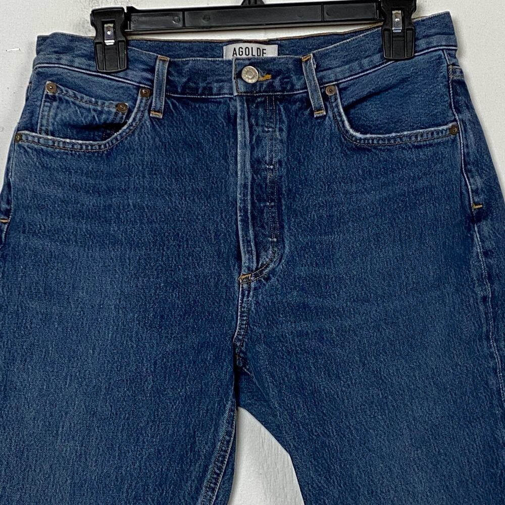 Agolde Jeans Womens 29 Riley Crop Straight Leg Button Fly High Rise - Picture 2 of 8